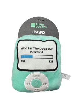 (RGB3) FuzzYard iPawd Interactive Plush Dog Toy Squeaky Parody Music Player